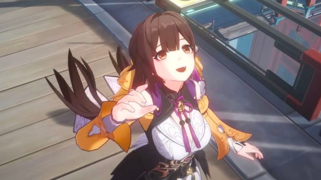 Sushang smiling in Honkai Star Rail