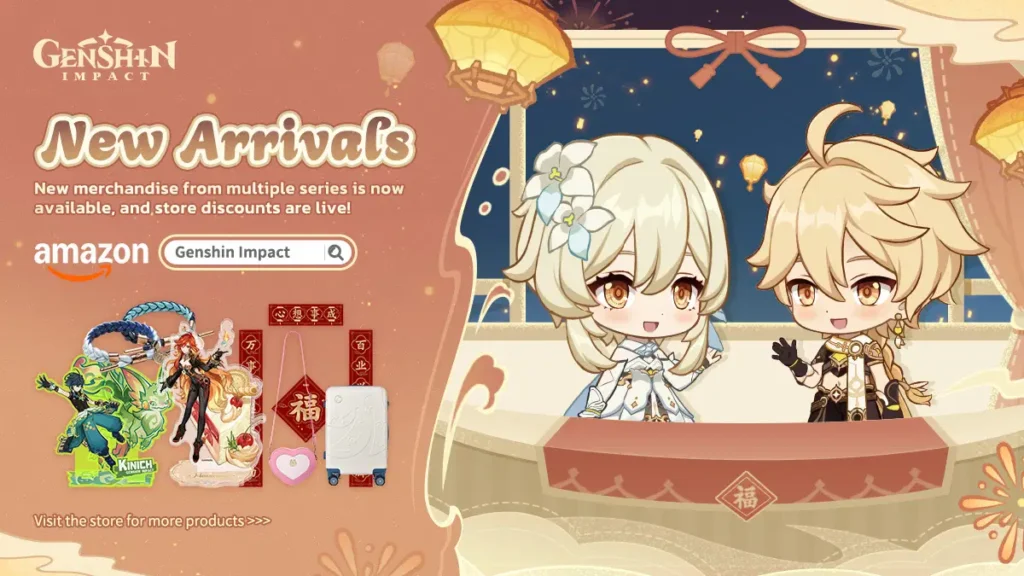 Les nouveaux produits de janvier disponibles dans la boutique officielle de Genshin Impact sur Amazon!