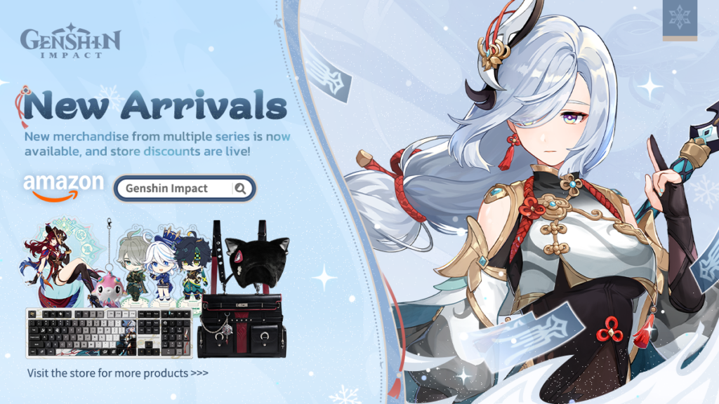 La boutique officielle d'Amazon de Genshin Impact propose une variété de nouveaux produits pour le mois de février!
