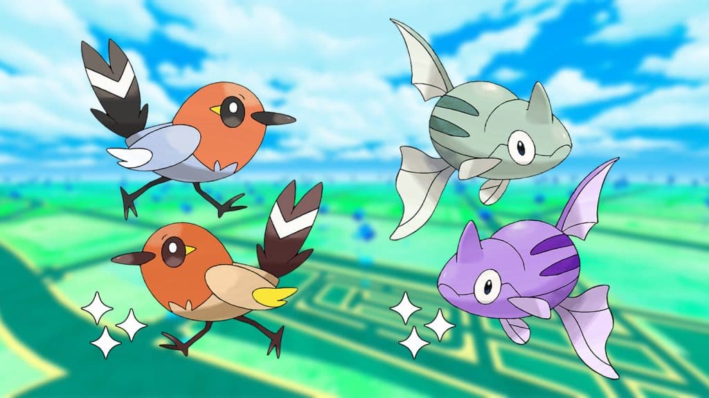 pokemon go fletchling shiny fletchling remoraid shiny remoraid