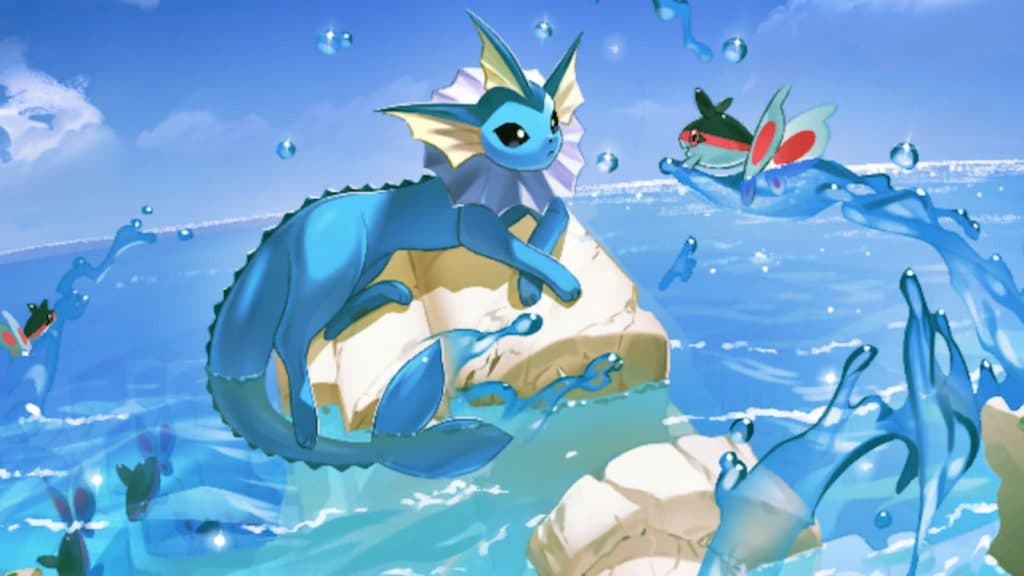 Vaporeon Pokemon Trading Card Mythical Island