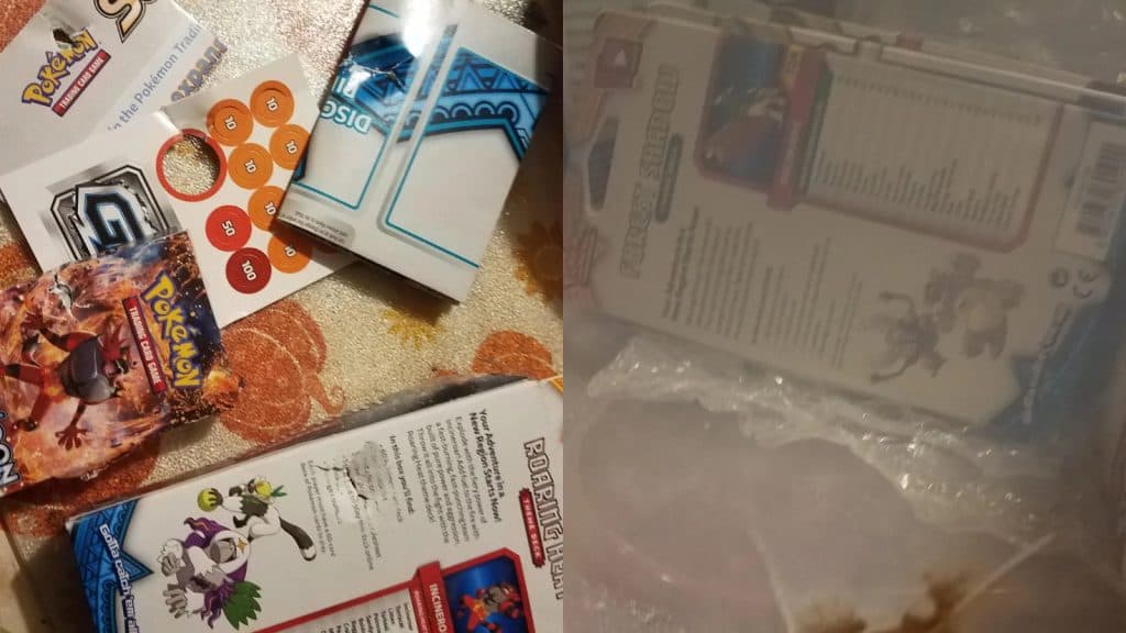 cartes Pokémon après avoir pris une balle