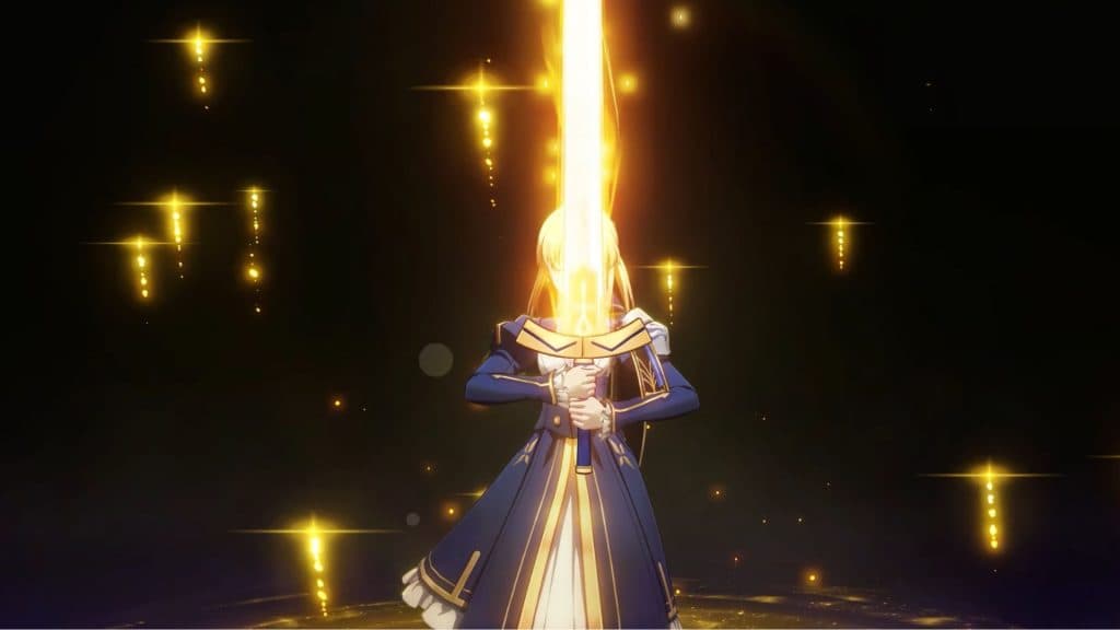 Saber tenant son épée