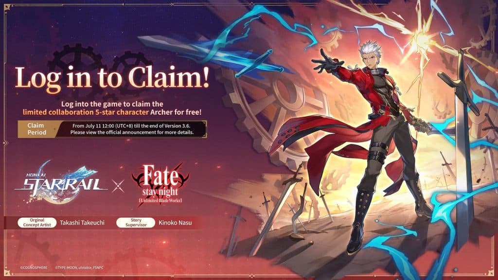 Archer tendant la main