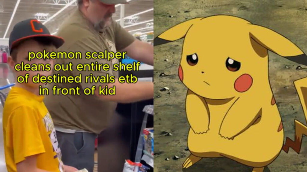 Internet en colère après qu'un scalpeur de cartes Pokémon a dévalisé toute une étagère devant un enfant