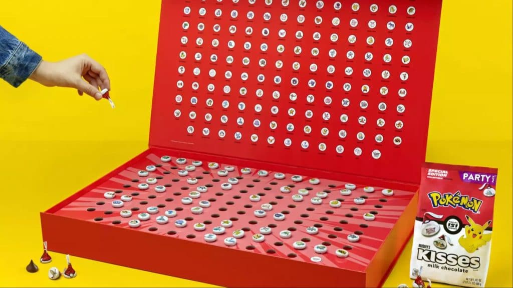 A screenshot featuring the Pokemon Collector's Case from the Hershey collab.