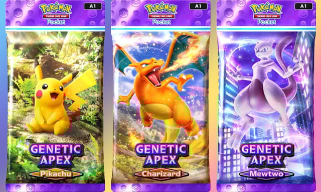 pokemon tcg pocket genetic apex pikachu charizard mewtwo booster packs